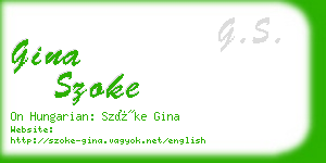gina szoke business card